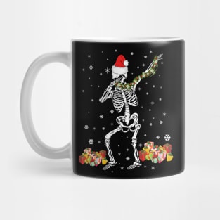 Dabbing Skeleton Santa Kids Adult Gift Funny Christmas Mug